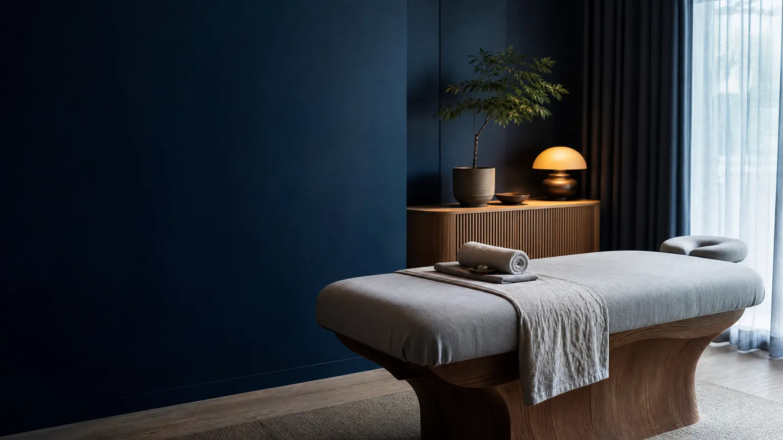 Quiet professional treatment room at Soft Wave Spa in Banani